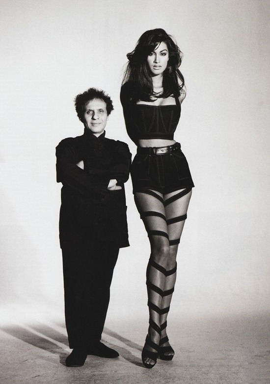 Designer and model black and white